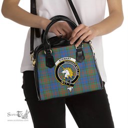 Scottish Stewart of Appin Hunting Ancient Tartan Shoulder Handbags with Family Crest Scottish Plaid Tartan Plaid - ScotsTee - scotstee.com