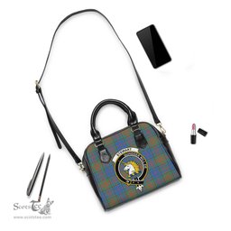 Scottish Stewart of Appin Hunting Ancient Tartan Shoulder Handbags with Family Crest Scottish Plaid Tartan Plaid - ScotsTee - scotstee.com