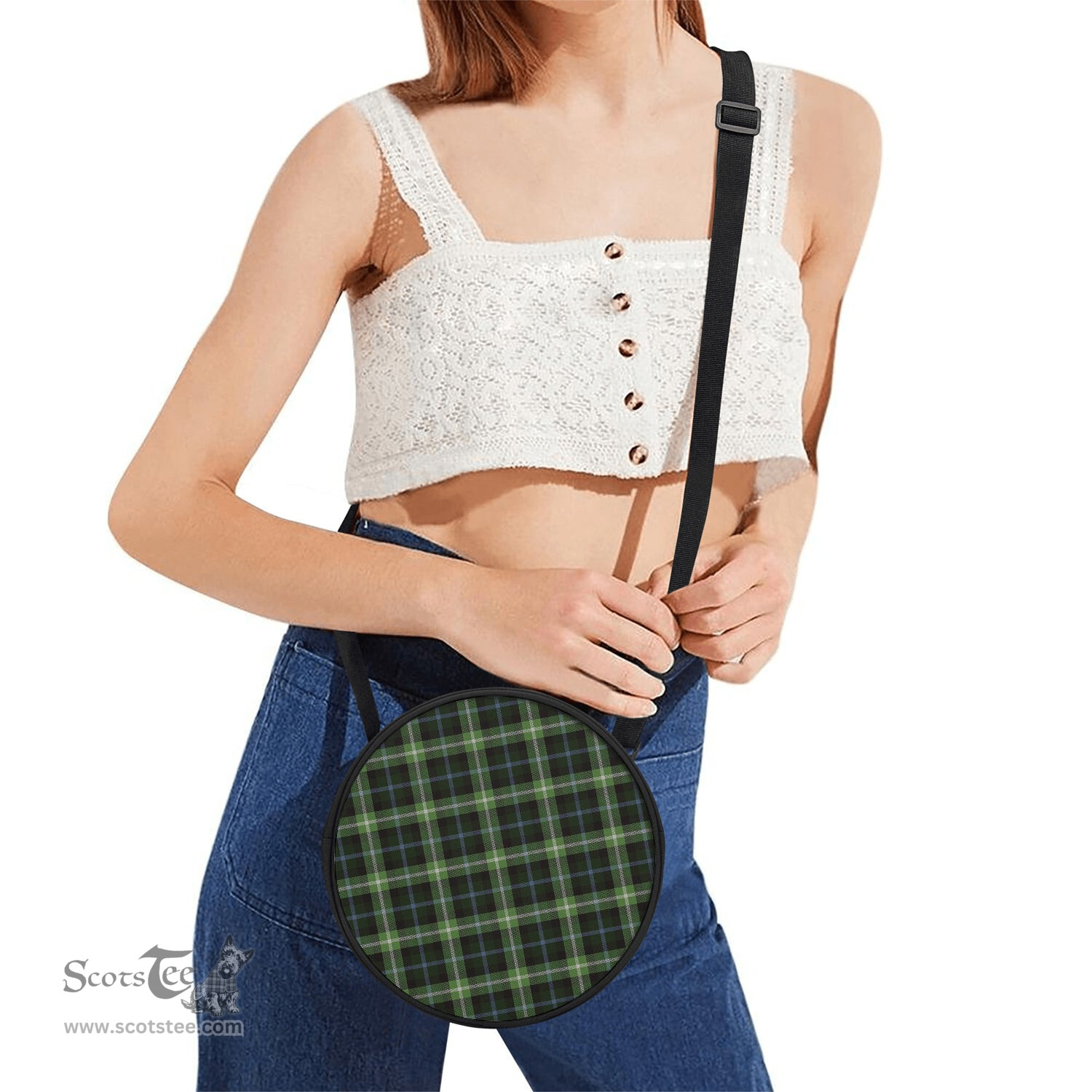 Scottish Rodger Tartan Round Crossbody Bags - Round Purse Scottish Plaid Tartan Plaid - ScotsTee - scotstee.com