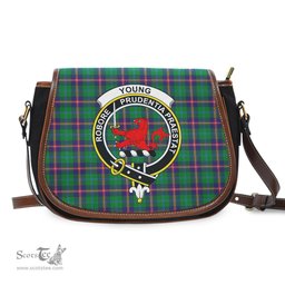 Scottish Young Modern Tartan Saddle Crossbody Bag with Family Crest Scottish Plaid Tartan Plaid - ScotsTee - scotstee.com