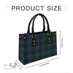 Scottish Wishart Hunting Tartan Leather Bag for Women Scottish Plaid Tartan Plaid - ScotsTee - scotstee.com