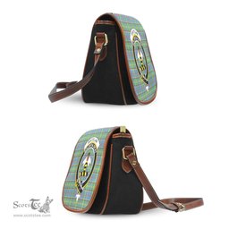Scottish Whitelaw Tartan Saddle Crossbody Bag with Family Crest Scottish Plaid Tartan Plaid - ScotsTee - scotstee.com