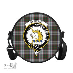 Scottish Stewart of Appin Dress Tartan Round Crossbody Bags - Round Purse with Family Crest Scottish Plaid Tartan Plaid - ScotsTee - scotstee.com