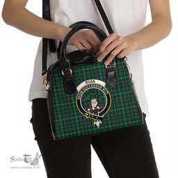 Scottish Ross Hunting Modern Tartan Shoulder Handbags with Family Crest Scottish Plaid Tartan Plaid - ScotsTee - scotstee.com