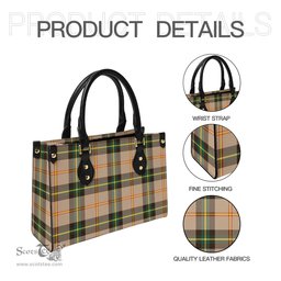 Scottish Saskatchewan Province Canada Tartan Leather Bag for Women Scottish Plaid Tartan Plaid - ScotsTee - scotstee.com