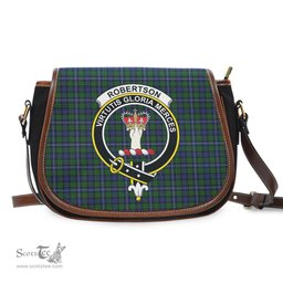 Scottish Robertson Hunting Tartan Saddle Crossbody Bag with Family Crest Scottish Plaid Tartan Plaid - ScotsTee - scotstee.com