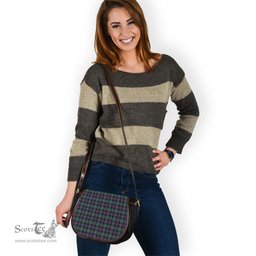 Scottish Rose Hunting Modern Tartan Saddle Crossbody Bag Scottish Plaid Tartan Plaid - ScotsTee - scotstee.com