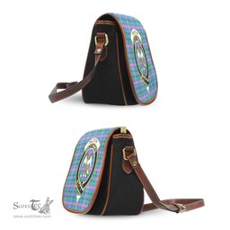 Scottish Ralston Tartan Saddle Crossbody Bag with Family Crest Scottish Plaid Tartan Plaid - ScotsTee - scotstee.com