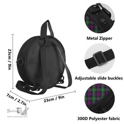 Scottish Wilson Tartan Round Crossbody Bags - Round Purse with Family Crest Scottish Plaid Tartan Plaid - ScotsTee - scotstee.com