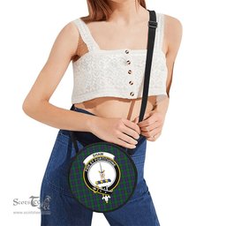 Scottish Shaw Tartan Round Crossbody Bags - Round Purse with Family Crest Scottish Plaid Tartan Plaid - ScotsTee - scotstee.com