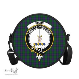 Scottish Shaw Tartan Round Crossbody Bags - Round Purse with Family Crest Scottish Plaid Tartan Plaid - ScotsTee - scotstee.com