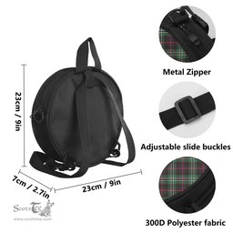 Scottish Rollo Hunting Tartan Round Crossbody Bags - Round Purse with Family Crest Scottish Plaid Tartan Plaid - ScotsTee - scotstee.com