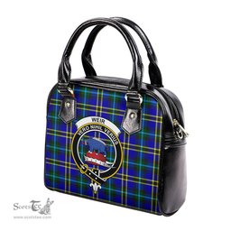 Scottish Weir Modern Tartan Shoulder Handbags with Family Crest Scottish Plaid Tartan Plaid - ScotsTee - scotstee.com