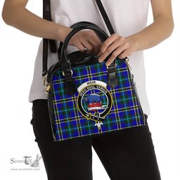 Scottish Weir Modern Tartan Shoulder Handbags with Family Crest Scottish Plaid Tartan Plaid - ScotsTee - scotstee.com