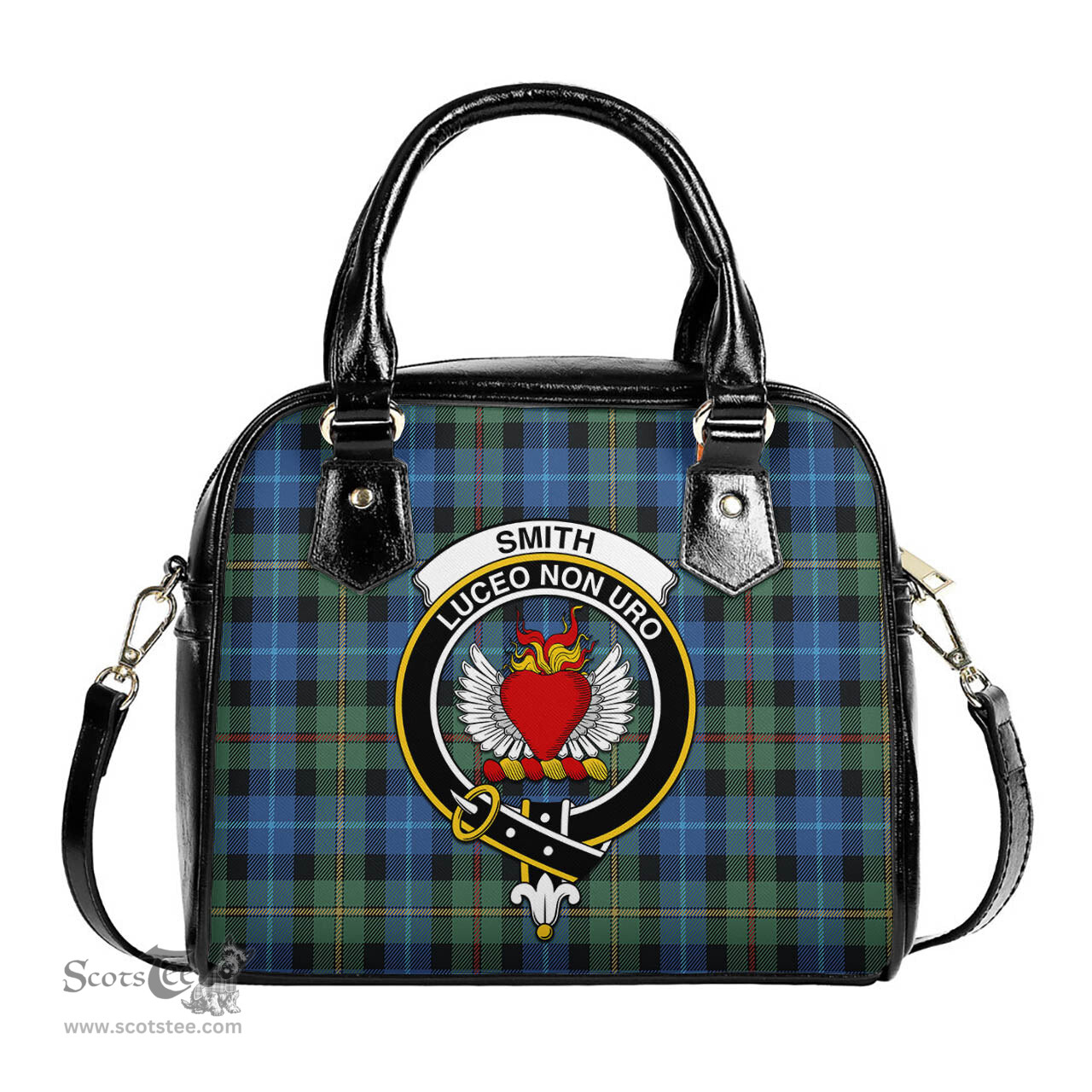 Scottish Smith Ancient Tartan Shoulder Handbags with Family Crest Scottish Plaid Tartan Plaid - ScotsTee - scotstee.com