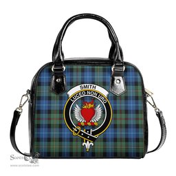 Scottish Smith Ancient Tartan Shoulder Handbags with Family Crest Scottish Plaid Tartan Plaid - ScotsTee - scotstee.com