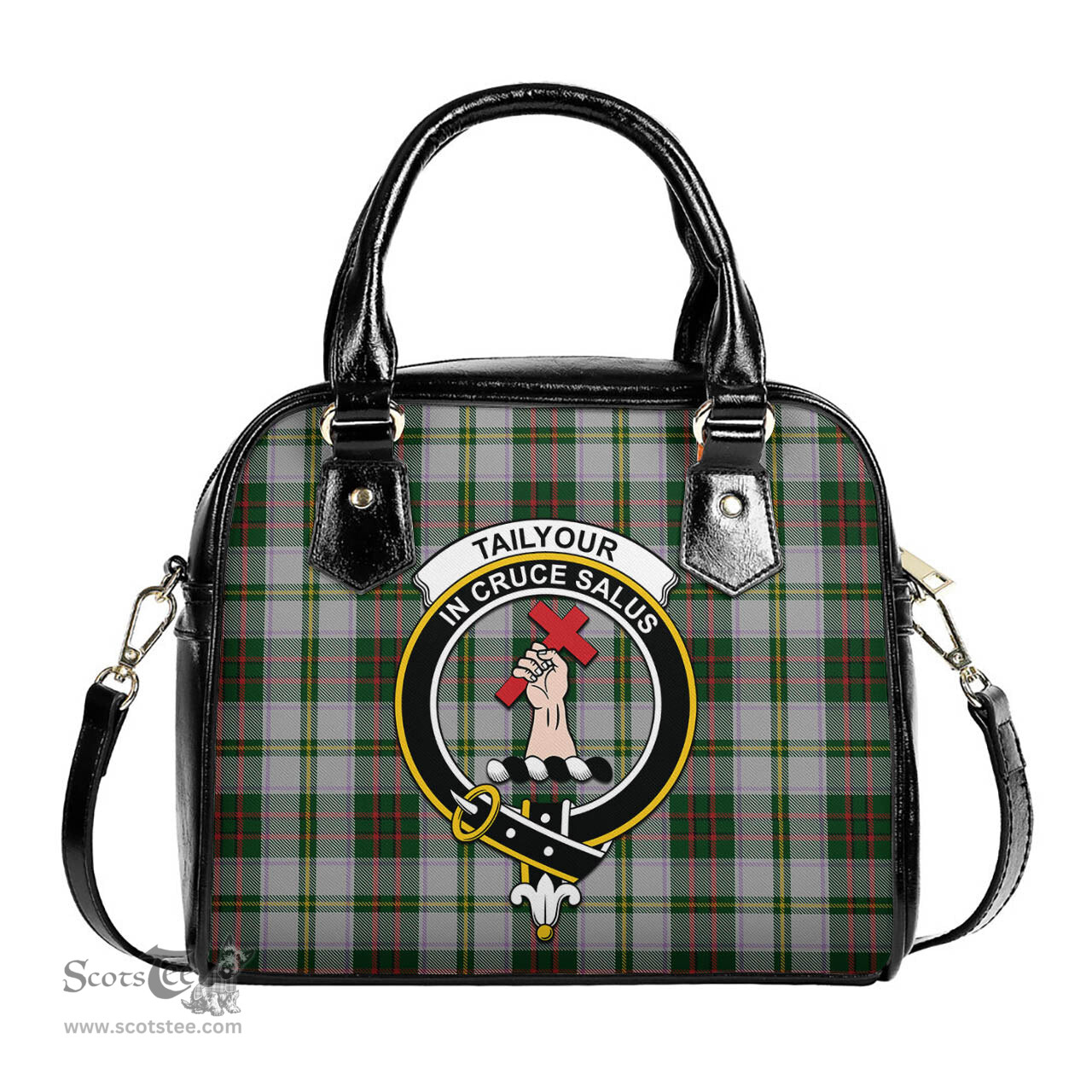 Scottish Taylor Dress Tartan Shoulder Handbags with Family Crest Scottish Plaid Tartan Plaid - ScotsTee - scotstee.com