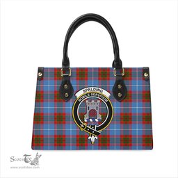 Scottish Spalding Tartan Leather Bag for Women with Family Crest Scottish Plaid Tartan Plaid - ScotsTee - scotstee.com