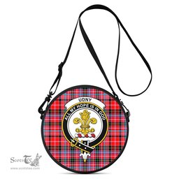 Scottish Udny Tartan Round Crossbody Bags - Round Purse with Family Crest Scottish Plaid Tartan Plaid - ScotsTee - scotstee.com