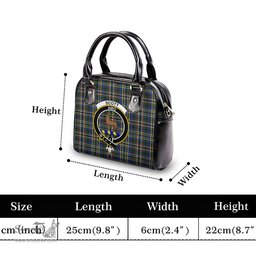 Scottish Scott Green Modern Tartan Shoulder Handbags with Family Crest Scottish Plaid Tartan Plaid - ScotsTee - scotstee.com
