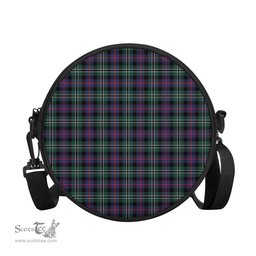 Scottish Rose Hunting Modern Tartan Round Crossbody Bags - Round Purse Scottish Plaid Tartan Plaid - ScotsTee - scotstee.com