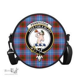 Scottish Pennycook Tartan Round Crossbody Bags - Round Purse with Family Crest Scottish Plaid Tartan Plaid - ScotsTee - scotstee.com