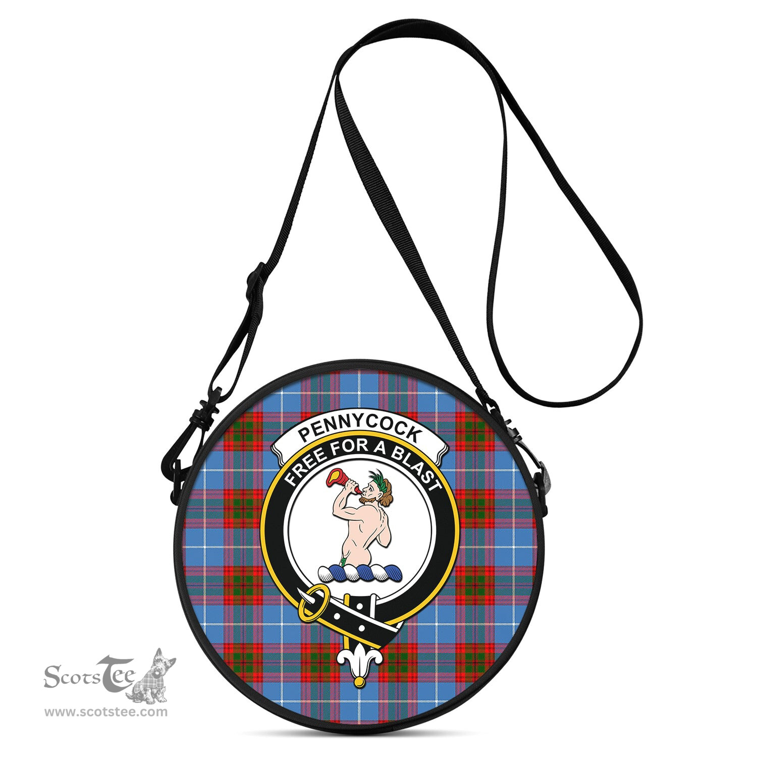 Scottish Pennycook Tartan Round Crossbody Bags - Round Purse with Family Crest Scottish Plaid Tartan Plaid - ScotsTee - scotstee.com