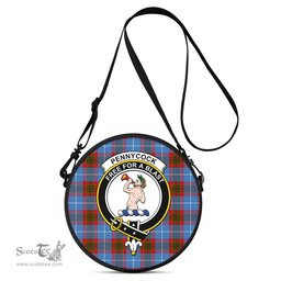 Scottish Pennycook Tartan Round Crossbody Bags - Round Purse with Family Crest Scottish Plaid Tartan Plaid - ScotsTee - scotstee.com