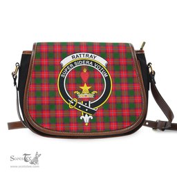 Scottish Rattray Modern Tartan Saddle Crossbody Bag with Family Crest Scottish Plaid Tartan Plaid - ScotsTee - scotstee.com