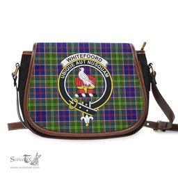 Scottish Whitefoord Modern Tartan Saddle Crossbody Bag with Family Crest Scottish Plaid Tartan Plaid - ScotsTee - scotstee.com