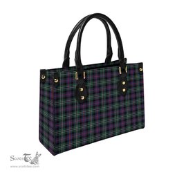 Scottish Rose Hunting Modern Tartan Leather Bag for Women Scottish Plaid Tartan Plaid - ScotsTee - scotstee.com