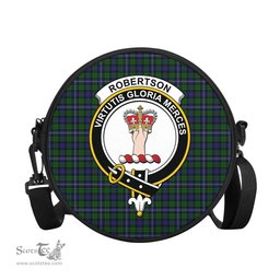 Scottish Robertson Hunting Tartan Round Crossbody Bags - Round Purse with Family Crest Scottish Plaid Tartan Plaid - ScotsTee - scotstee.com