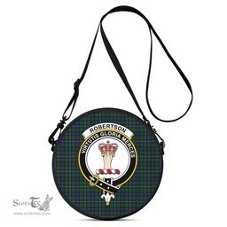 Scottish Robertson Hunting Tartan Round Crossbody Bags - Round Purse with Family Crest Scottish Plaid Tartan Plaid - ScotsTee - scotstee.com