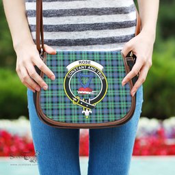 Scottish Rose Hunting Ancient Tartan Saddle Crossbody Bag with Family Crest Scottish Plaid Tartan Plaid - ScotsTee - scotstee.com