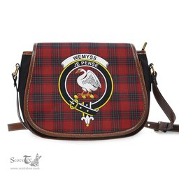 Scottish Wemyss Tartan Saddle Crossbody Bag with Family Crest Scottish Plaid Tartan Plaid - ScotsTee - scotstee.com