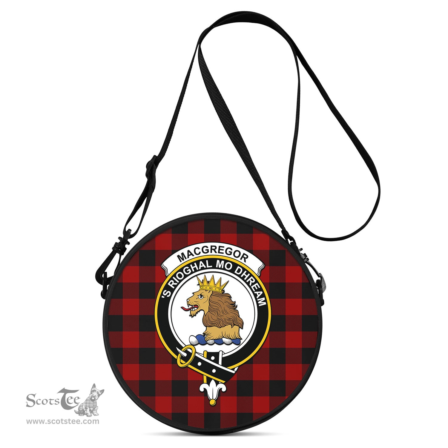 Scottish Rob Roy Macgregor Tartan Round Crossbody Bags - Round Purse with Family Crest Scottish Plaid Tartan Plaid - ScotsTee - scotstee.com