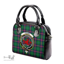 Scottish Young Modern Tartan Shoulder Handbags with Family Crest Scottish Plaid Tartan Plaid - ScotsTee - scotstee.com