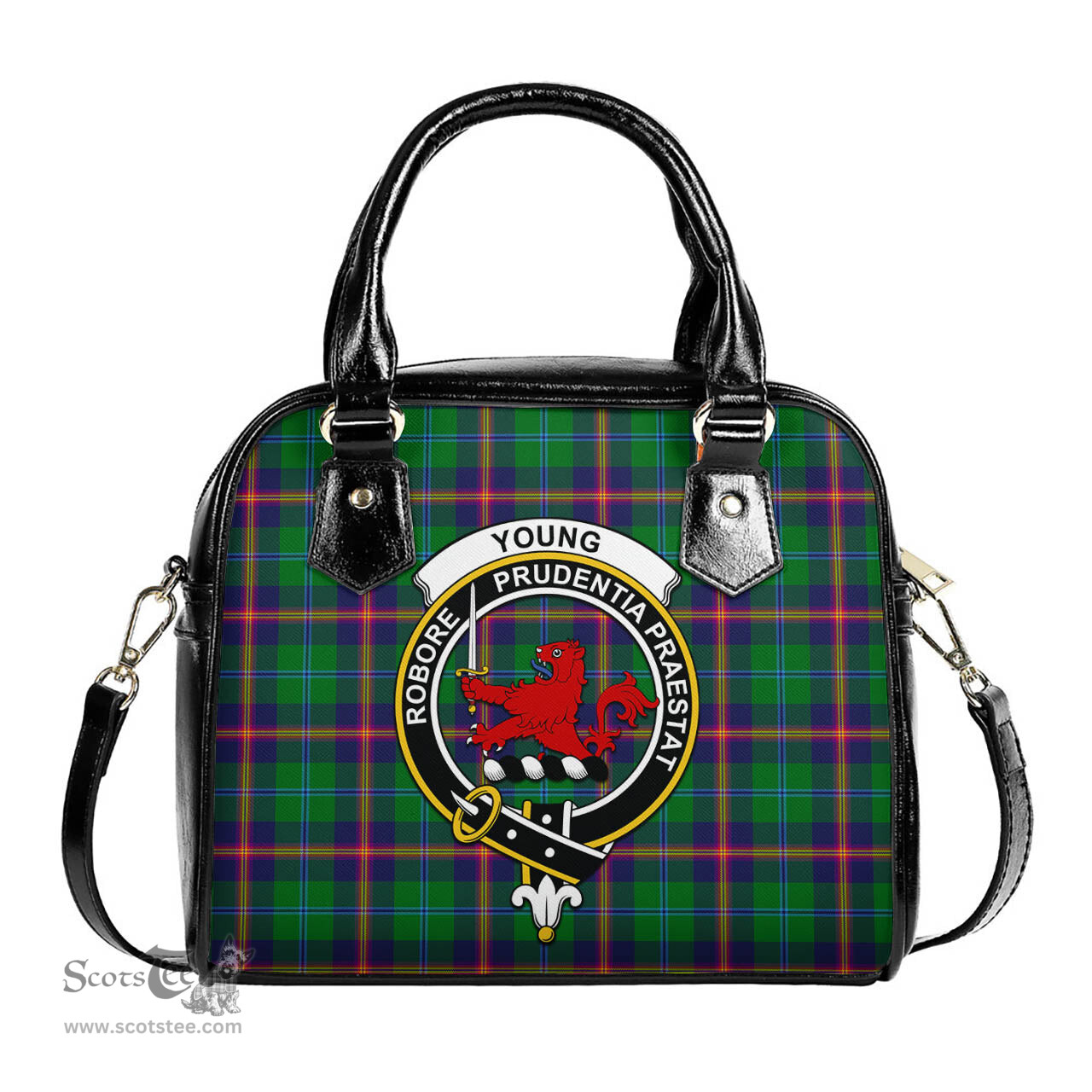 Scottish Young Modern Tartan Shoulder Handbags with Family Crest Scottish Plaid Tartan Plaid - ScotsTee - scotstee.com