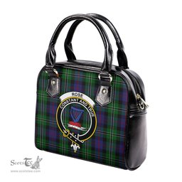 Scottish Rose Hunting Tartan Shoulder Handbags with Family Crest Scottish Plaid Tartan Plaid - ScotsTee - scotstee.com