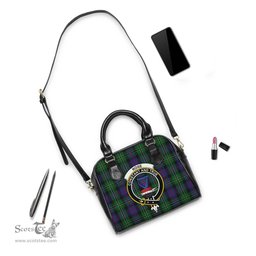 Scottish Rose Hunting Tartan Shoulder Handbags with Family Crest Scottish Plaid Tartan Plaid - ScotsTee - scotstee.com