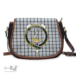 Scottish Wallace Dress Tartan Saddle Crossbody Bag with Family Crest Scottish Plaid Tartan Plaid - ScotsTee - scotstee.com