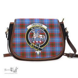 Scottish Trotter Tartan Saddle Crossbody Bag with Family Crest Scottish Plaid Tartan Plaid - ScotsTee - scotstee.com
