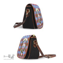 Scottish Trotter Tartan Saddle Crossbody Bag with Family Crest Scottish Plaid Tartan Plaid - ScotsTee - scotstee.com