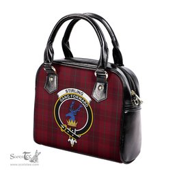 Scottish Stirling of Keir Tartan Shoulder Handbags with Family Crest Scottish Plaid Tartan Plaid - ScotsTee - scotstee.com
