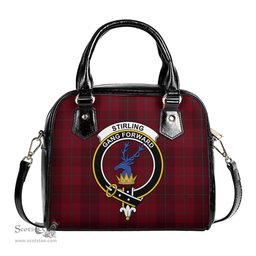 Scottish Stirling of Keir Tartan Shoulder Handbags with Family Crest Scottish Plaid Tartan Plaid - ScotsTee - scotstee.com