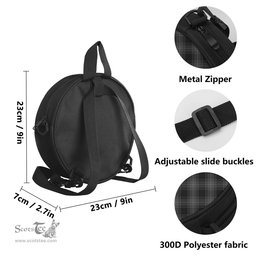 Scottish Stewart Mourning Tartan Round Crossbody Bags - Round Purse Scottish Plaid Tartan Plaid - ScotsTee - scotstee.com