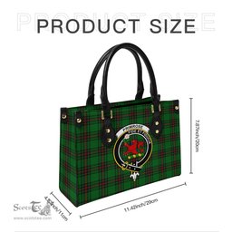 Scottish Primrose Tartan Leather Bag for Women with Family Crest Scottish Plaid Tartan Plaid - ScotsTee - scotstee.com