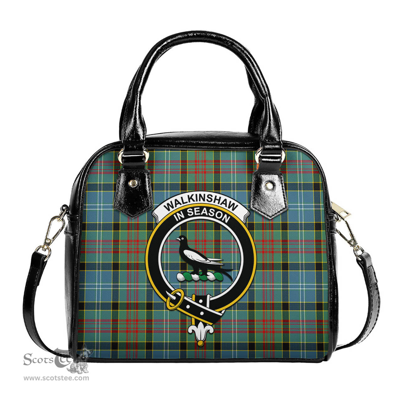 Scottish Walkinshaw Tartan Shoulder Handbags with Family Crest Scottish Plaid Tartan Plaid - ScotsTee - scotstee.com