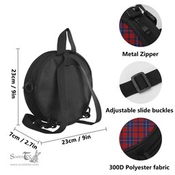 Scottish Wishart Dress Tartan Round Crossbody Bags - Round Purse with Family Crest Scottish Plaid Tartan Plaid - ScotsTee - scotstee.com