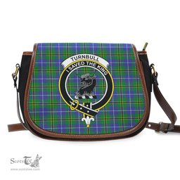 Scottish Turnbull Hunting Tartan Saddle Crossbody Bag with Family Crest Scottish Plaid Tartan Plaid - ScotsTee - scotstee.com